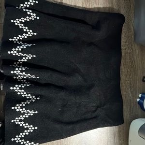 White and Black Skirt